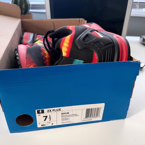 📦SOLD📦Mens Adidas ZX Flux Blurred Lights Size 7 1/2 Style #B34140 With box! - Picture 7 of 7